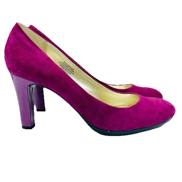 ANNE KLEIN FUSHIA SUEDE PUMP - Picture 1 of 14